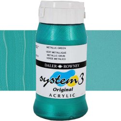 Daler Rowney - Daler Rowney System 3 Akrilik Boya 500ml 719 Metalik Green