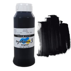 Daler Rowney - Daler Rowney System 3 Akrilik Boya 1000ml Mars Black