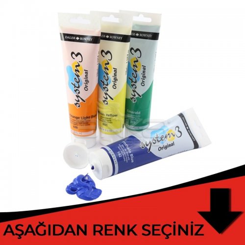 Daler Rowney System 3 Akrilik Boya 150ml Kırmızı Tonlar