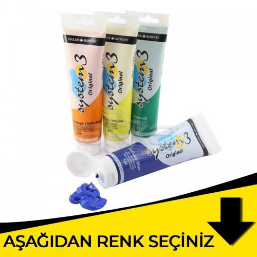 Daler Rowney System 3 Akrilik Boya 150ml Sarı Tonlar