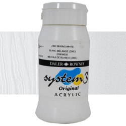 Daler Rowney - Daler Rowney System 3 Akrilik Boya 500ml 006 Zinc Mixing White