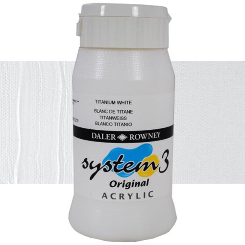 Daler Rowney System 3 Akrilik Boya 500ml 009 Titanium White