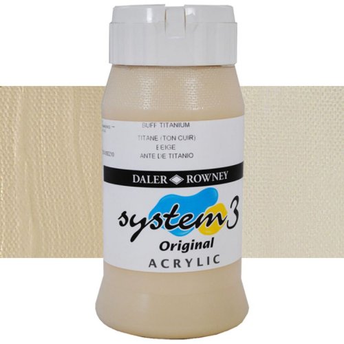 Daler Rowney System 3 Akrilik Boya 500ml 024 Buff Titanium