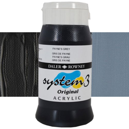 Daler Rowney System 3 Akrilik Boya 500ml 065 Paynes Grey