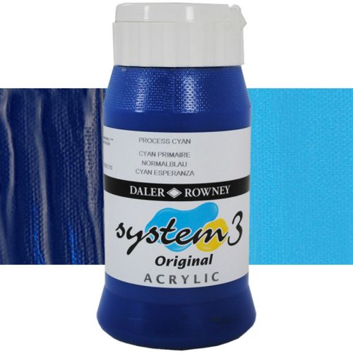 Daler Rowney System 3 Akrilik Boya 500ml 120 Process Cyan