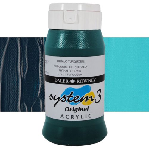 Daler Rowney System 3 Akrilik Boya 500ml 154 Phthalo Turquoise