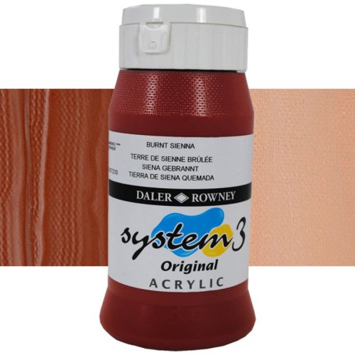 Daler Rowney System 3 Akrilik Boya 500ml 221 Burnt Sienna