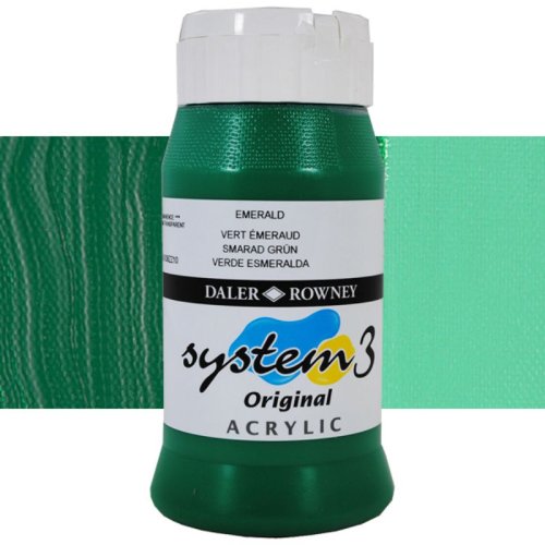 Daler Rowney System 3 Akrilik Boya 500ml 335 Emerald - 333 Emerald