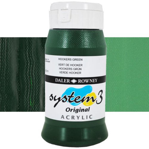 Daler Rowney System 3 Akrilik Boya 500ml 352 Hookers Green - 352 Hokers Green