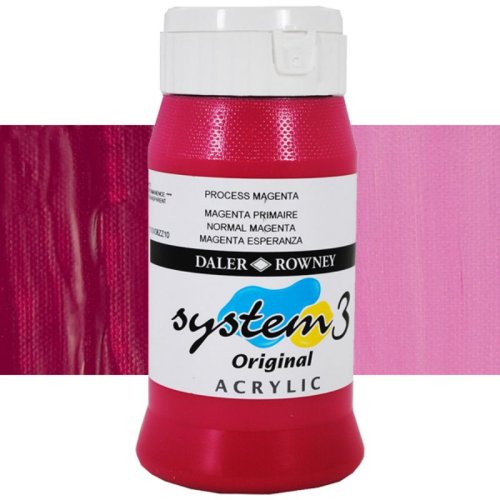 Daler Rowney System 3 Akrilik Boya 500ml 412 Process Magenta - 412 Process Magenta