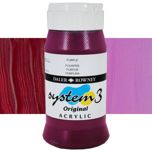 Daler Rowney System 3 Akrilik Boya 500ml 433 Purple - 433 Purple