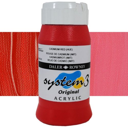 Daler Rowney System 3 Akrilik Boya 500ml 503 Cadmium Red (hue) - 503 Cadmium Red