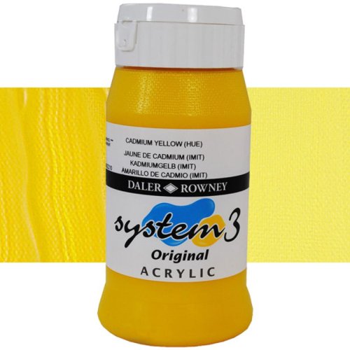 Daler Rowney System 3 Akrilik Boya 500ml 620 Cadmium Yellow (hue) - 620 Cadmium Yellow