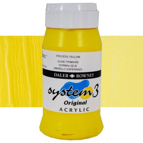 Daler Rowney System 3 Akrilik Boya 500ml 675 Process Yellow - 675 Process Yellow