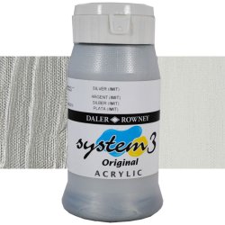 Daler Rowney - Daler Rowney System 3 Akrilik Boya 500ml 702 Silver