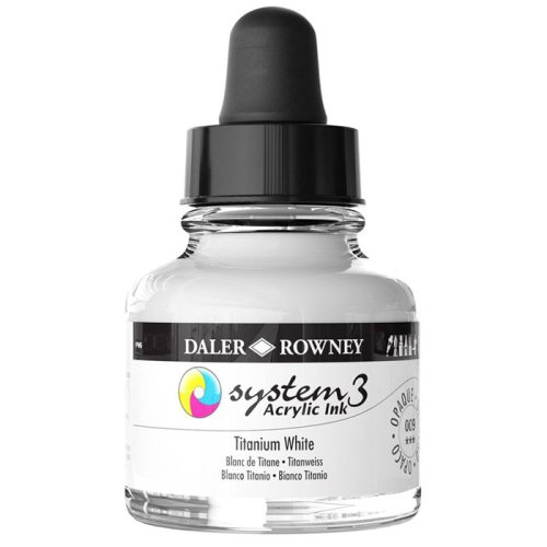 Daler Rowney System 3 Akrilik Mürekkep 29.5ml 009 Titanium White