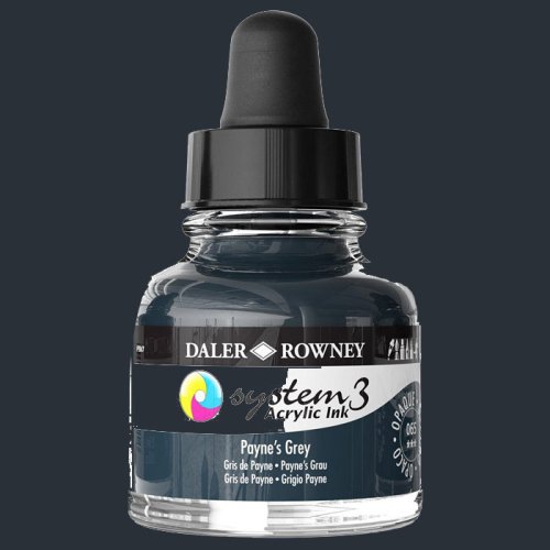 Daler Rowney System 3 Akrilik Mürekkep 29.5ml 065 Paynes Grey - 065 Paynes Grey