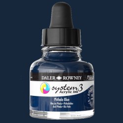 Daler Rowney - Daler Rowney System 3 Akrilik Mürekkep 29.5ml 142 Phthalo Blue