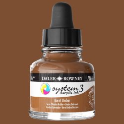 Daler Rowney - Daler Rowney System 3 Akrilik Mürekkep 29.5ml 223 Burnt Umber