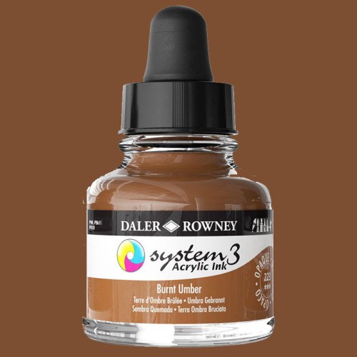 Daler Rowney System 3 Akrilik Mürekkep 29.5ml 223 Burnt Umber