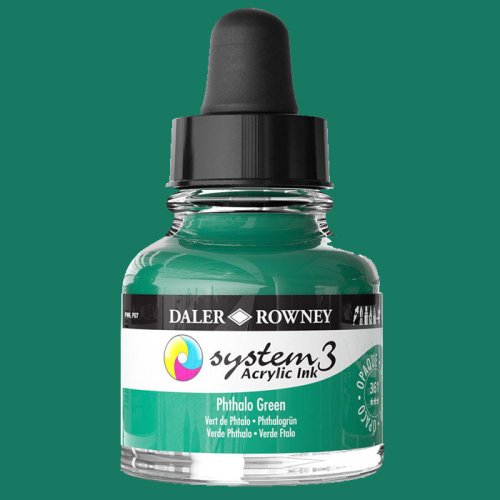 Daler Rowney System 3 Akrilik Mürekkep 29.5ml 361 Phthalo Green - 361 Phthalo Green