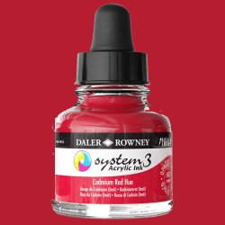 Daler Rowney - Daler Rowney System 3 Akrilik Mürekkep 29.5ml 503 Cadmium Red Hue