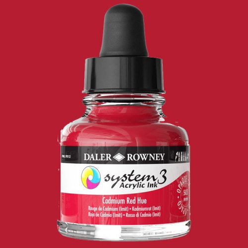 Daler Rowney System 3 Akrilik Mürekkep 29.5ml 503 Cadmium Red Hue - 503 Cadmium Red Hue