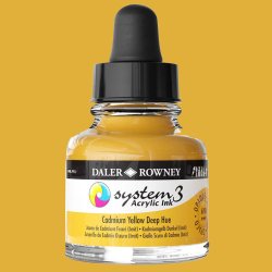 Daler Rowney - Daler Rowney System 3 Akrilik Mürekkep 29.5ml 618 Cadmium Yellow Deep Hue