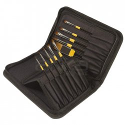 Daler Rowney - Daler Rowney System 3 Brush Classic Zip Cases Kısa Saplı Sentetik Fırça 10lu 281300110 (1)