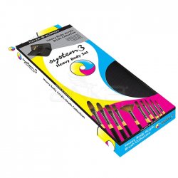 Daler Rowney - Daler Rowney System 3 Brush Heavy Body Zip Cases Uzun Saplı Sentetik Fırça 10lu 281300111