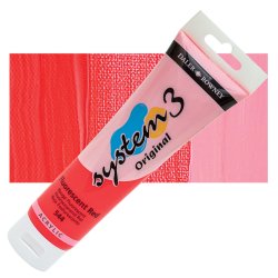 Daler Rowney - Daler Rowney System 3 Akrilik Boya 150ml 544 Fluorescent Red