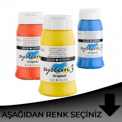 Daler Rowney - Daler Rowney System 3 Akrilik Boya 500ml Siyah Tonlar