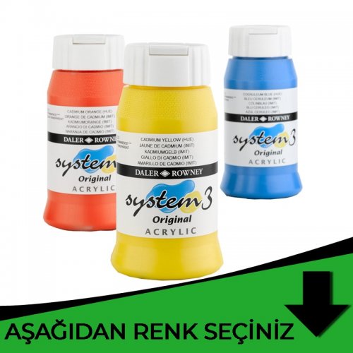 Daler Rowney System 3 Akrilik Boya 500ml Yeşil Tonlar