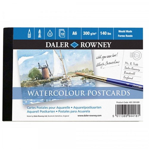 Daler Rowney Watercolour Postcards A6 12 Yaprak 300g