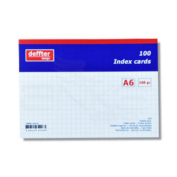 Deffter Index Cards 100lü A6 Beyaz 160g - Thumbnail