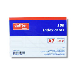 Deffter Index Cards 100lü A7 Beyaz 160g - Thumbnail