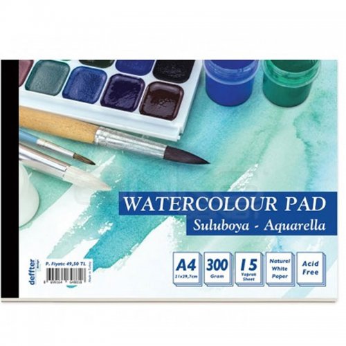 Deffter Watercolour Pad Sulu Boya Blok 300g 15 Yaprak