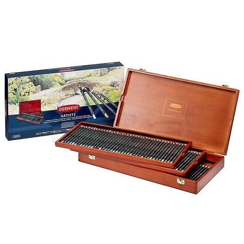 Derwent Artists Pencils Artist Kuru Boya Kalemi 120li Set Ahşap Kutu