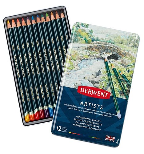 Derwent Artists Pencils Artist Kuru Boya Kalemi 12li Set