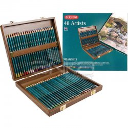 Derwent - Derwent Artists Pencils Artist Kuru Boya Kalemi 48li Set Ahşap Kutu (1)