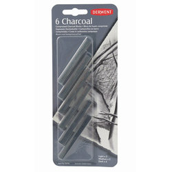 Derwent - Derwent Compressed Charcoal Sıkıştırılmış Füzen 6lı Blister