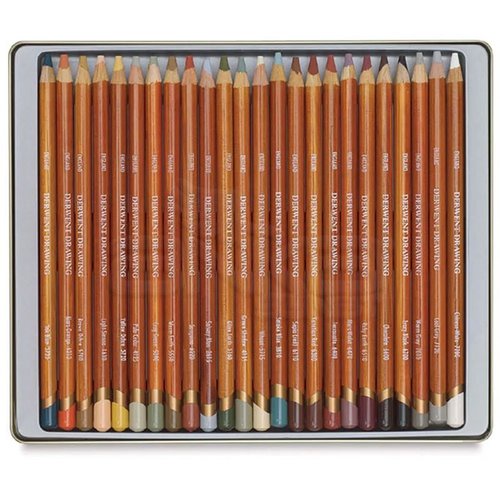 Derwent Drawing Yağlı Eskiz Kalemi 24lü Set