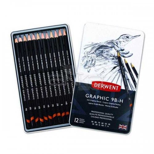 Derwent Graphic Dereceli Kalem 12li Soft Set