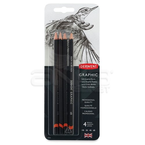 Derwent Graphic Dereceli Kalem 4lü Set Soft 39005