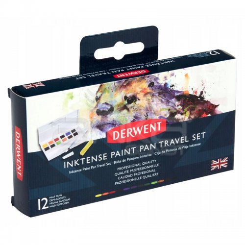 Derwent Inktense Sulu Boya Seyahat Seti Yarım Tablet 12li 2302636