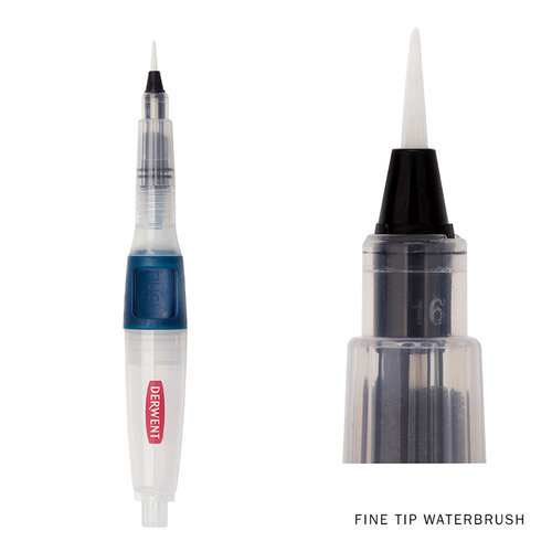 Derwent Push Button Waterbrush Hazneli Sulu Boya Fırçası