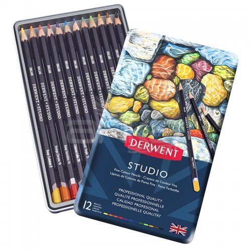 Derwent Studio Colour Pencil Kuru Boya Kalemi 12li Set