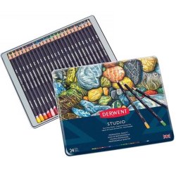 Tombow - Derwent Studio Colour Pencil Kuru Boya Kalemi 24lü Set