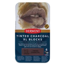 Derwent Tinted Charcoal XL Blocks 6lı Set - Thumbnail