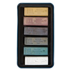 Derwent Tinted Charcoal XL Blocks 6lı Set - Thumbnail